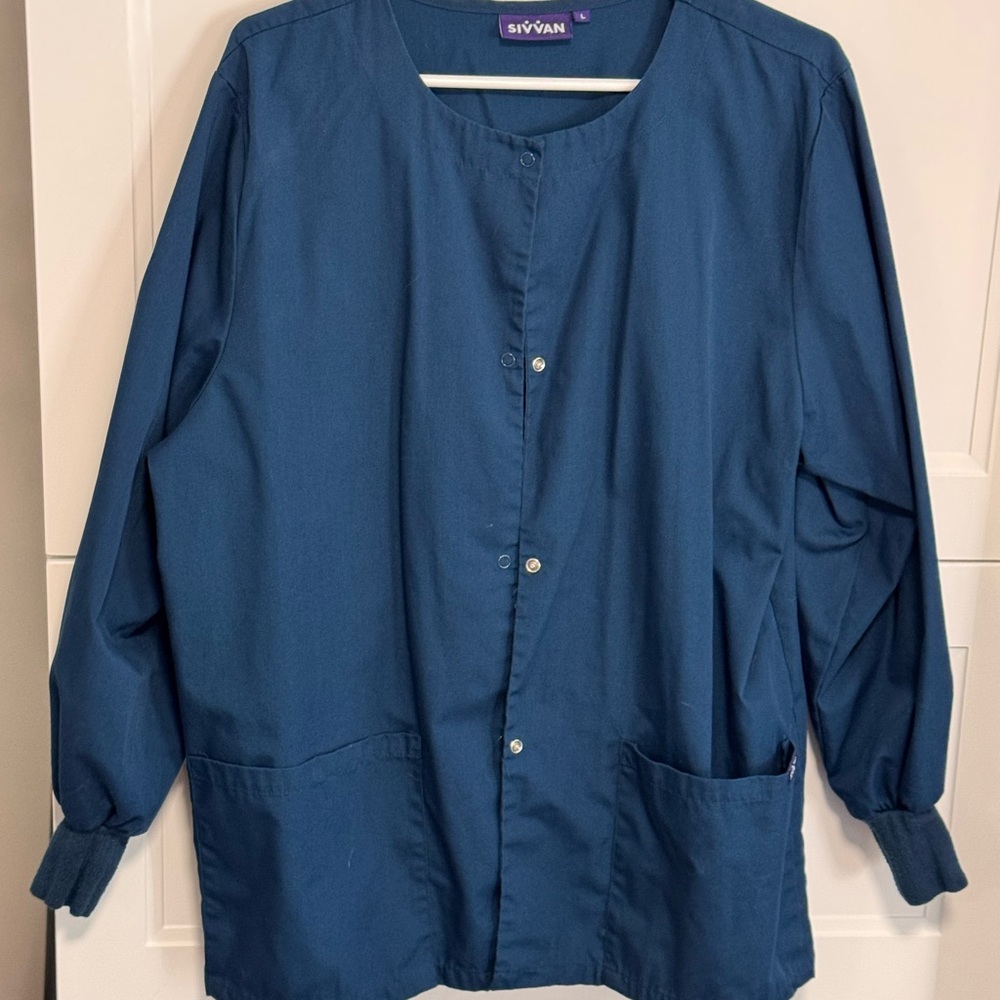 Women's Blue Scrub Jacket